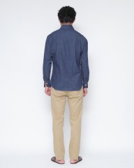 giannettoストレッチデニム カッタウェイシャツ 【SLIM FIT】mb_03l