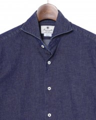 giannettoストレッチデニム カッタウェイシャツ 【SLIM FIT】mb_05l
