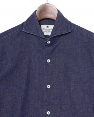 giannettoストレッチデニム カッタウェイシャツ 【SLIM FIT】mb_06l