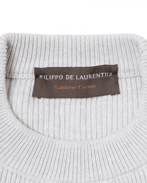 FILIPPO DE LAURENTIIS12G コットンリブ クルーネック ロングスリーブ ニット08l