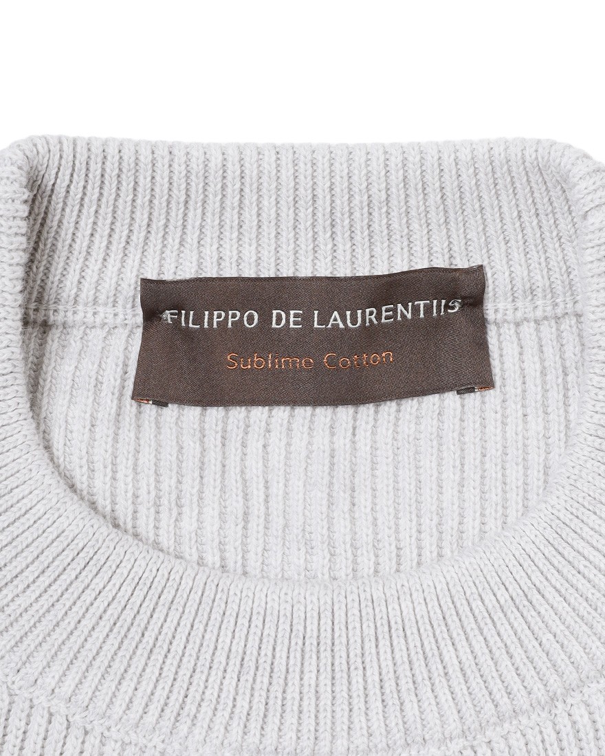 FILIPPO DE LAURENTIIS12G コットンリブ クルーネック ロングスリーブ ニット08l
