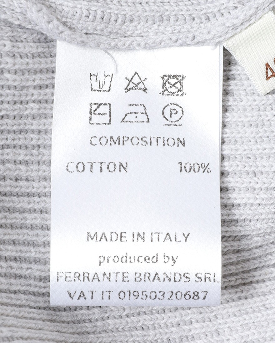 FILIPPO DE LAURENTIIS12G コットンリブ クルーネック ロングスリーブ ニット14l