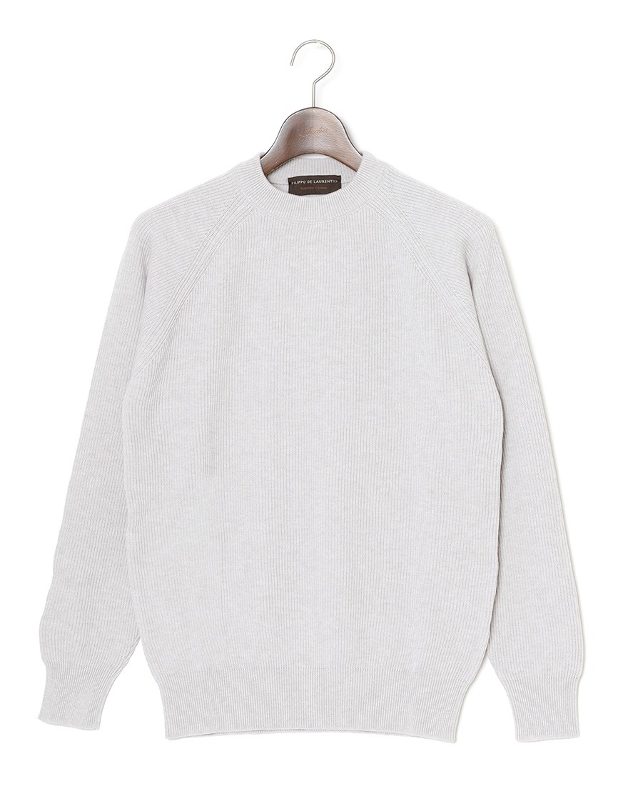 FILIPPO DE LAURENTIIS12G コットンリブ クルーネック ロングスリーブ ニットc0