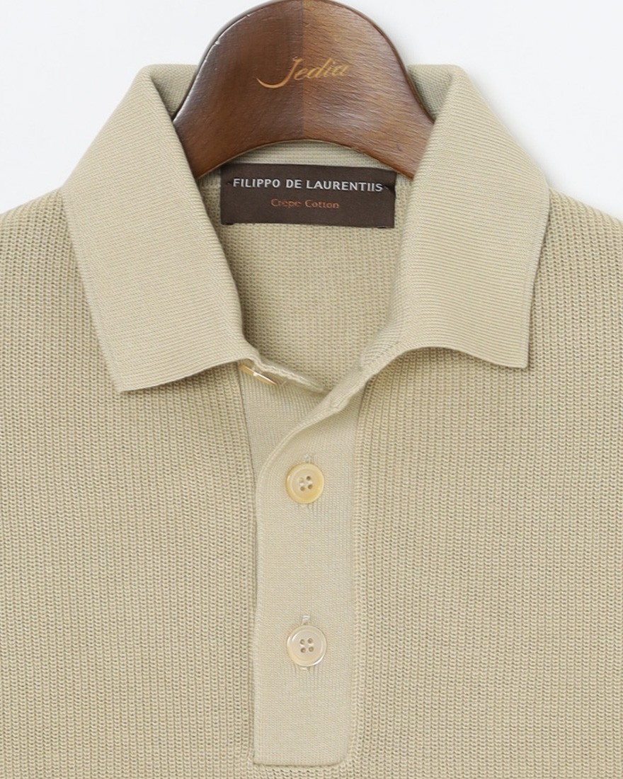 FILIPPO DE LAURENTIIS14G クレープコットン ニットポロ　06l