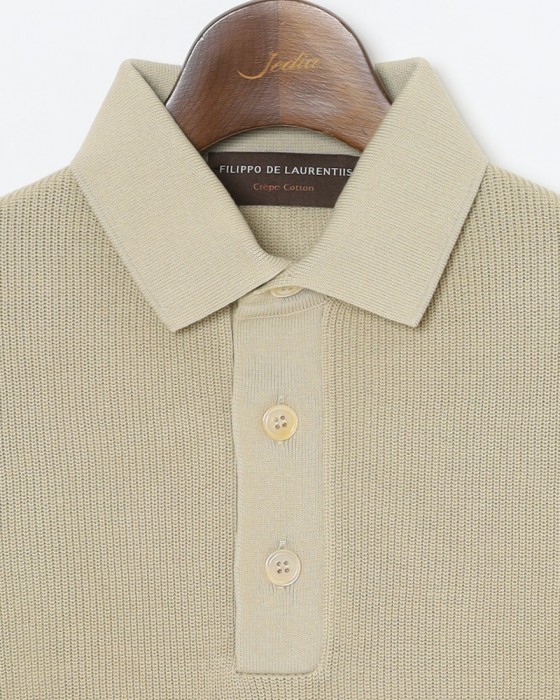 FILIPPO DE LAURENTIIS14G クレープコットン ニットポロ　07l