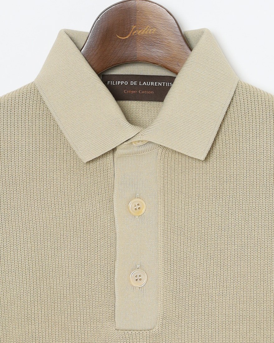 FILIPPO DE LAURENTIIS14G クレープコットン ニットポロ　07l