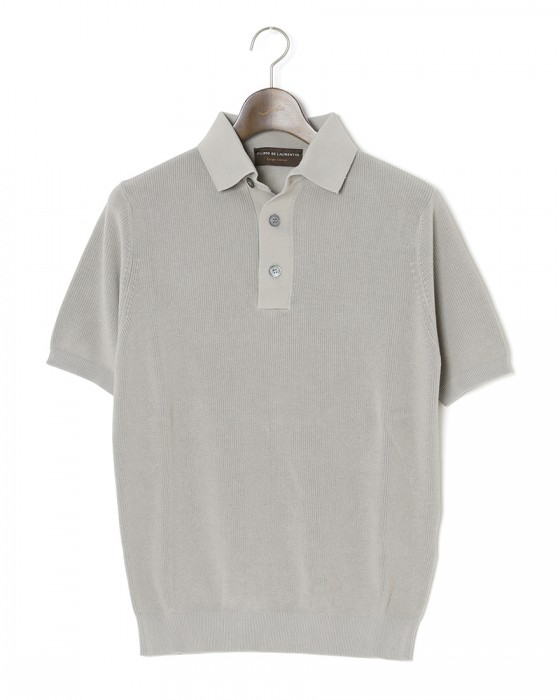 FILIPPO DE LAURENTIIS14G クレープコットン ニットポロ　c0