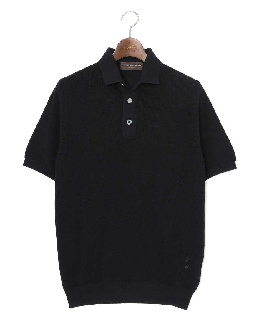 FILIPPO DE LAURENTIIS14G クレープコットン ニットポロ　ma