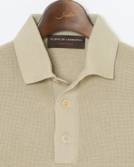 FILIPPO DE LAURENTIIS14G クレープコットン ニットポロ　mb_06l