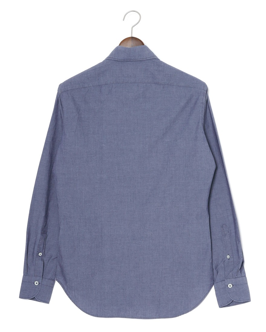 giannettoシャンブレー カッタウェイシャツ 【SLIM FIT】04l