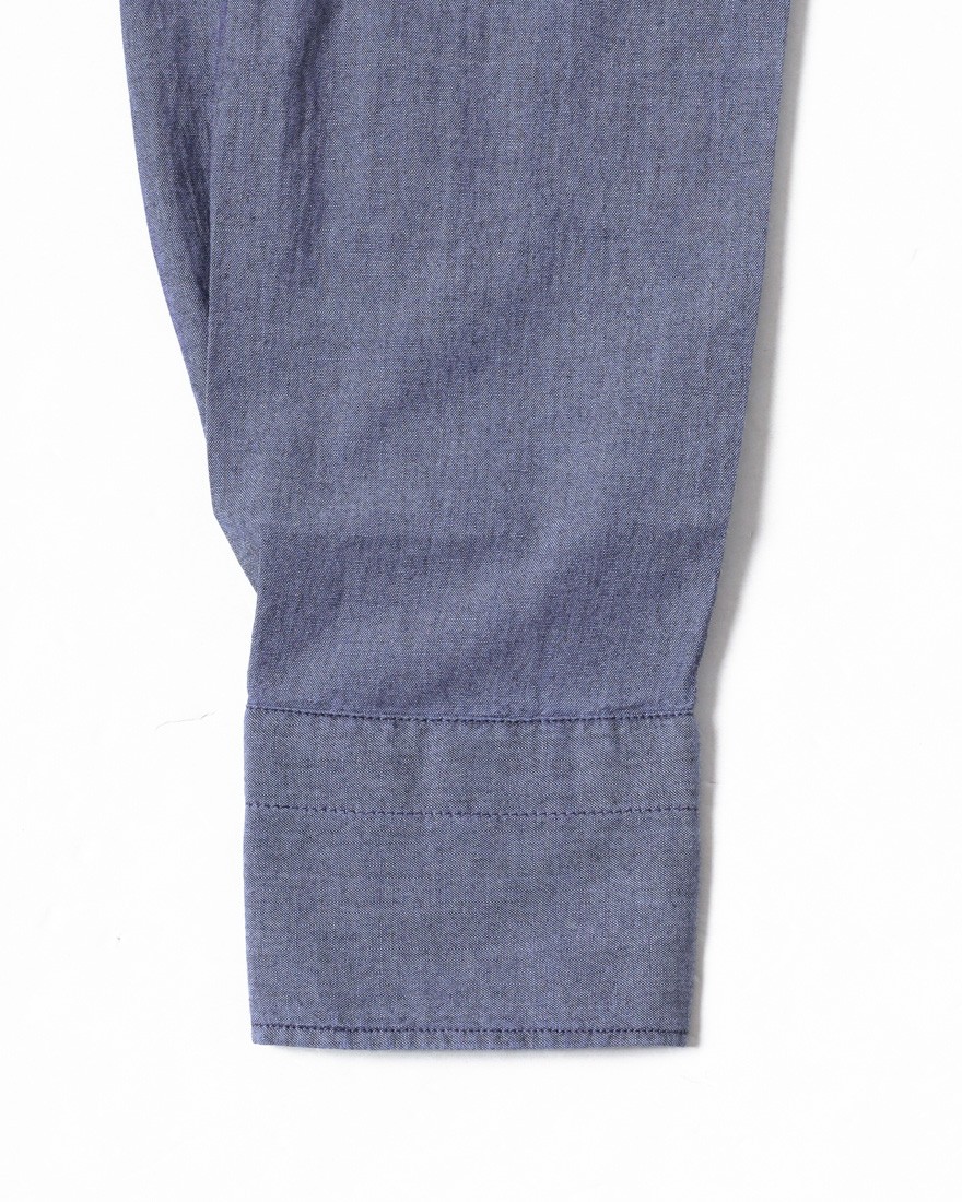 giannettoシャンブレー カッタウェイシャツ 【SLIM FIT】14l