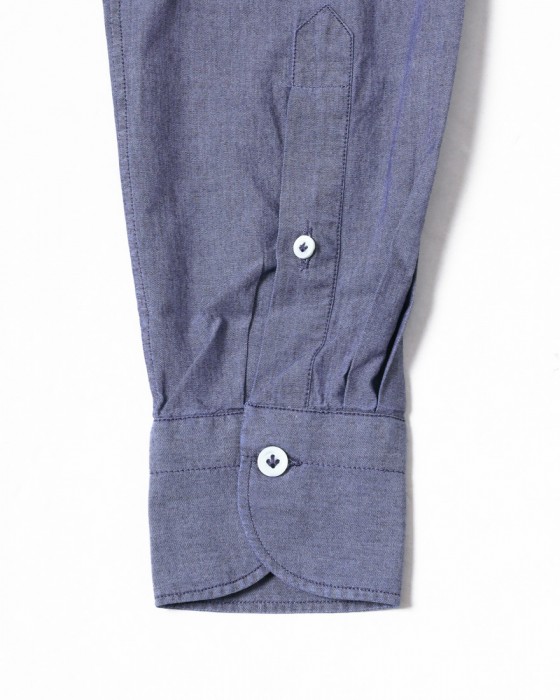 giannettoシャンブレー カッタウェイシャツ 【SLIM FIT】15l