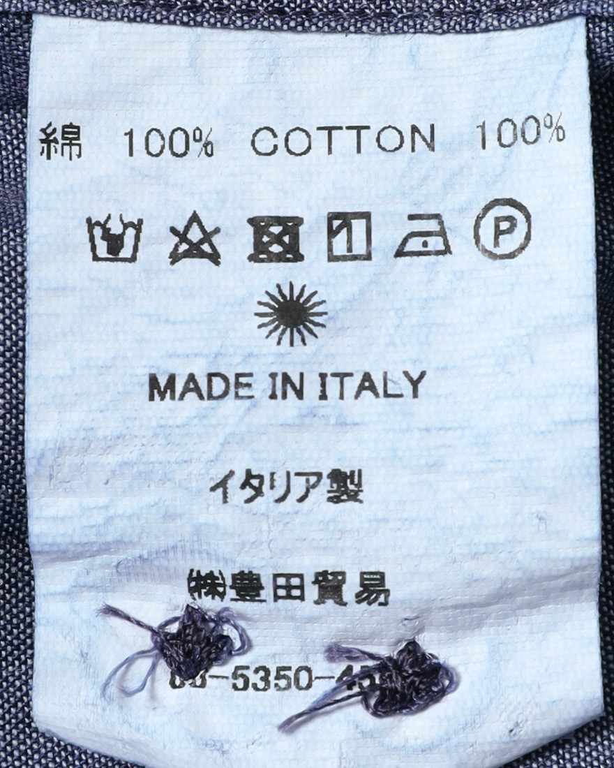 giannettoシャンブレー カッタウェイシャツ 【SLIM FIT】18l