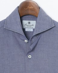 giannettoシャンブレー カッタウェイシャツ 【SLIM FIT】mb_05l