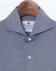 giannettoシャンブレー カッタウェイシャツ 【SLIM FIT】mb_06l