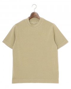 コットン モックネック Tシャツ