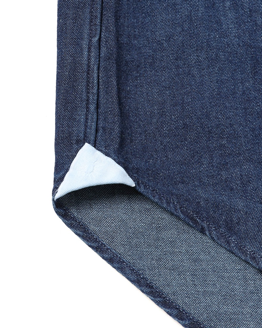 giannettoコットンシャンブレー カッタウェイシャツ 【SLIM FIT】11l