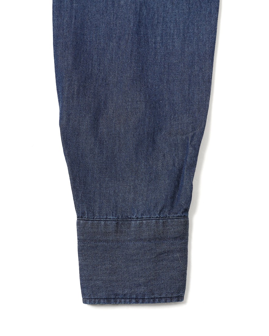 giannettoコットンシャンブレー カッタウェイシャツ 【SLIM FIT】14l