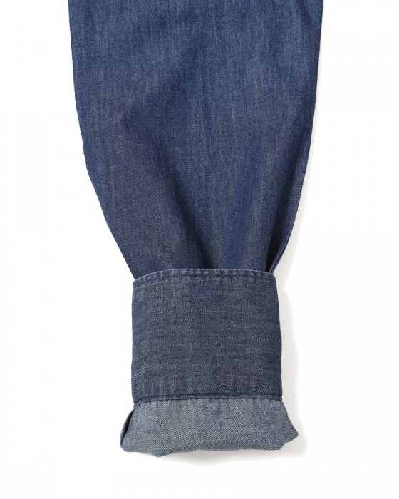 giannettoコットンシャンブレー カッタウェイシャツ 【SLIM FIT】16l