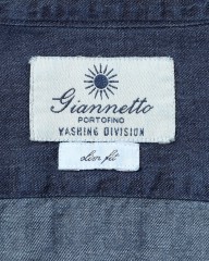 giannettoコットンシャンブレー カッタウェイシャツ 【SLIM FIT】mb_10l