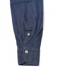 giannettoコットンシャンブレー カッタウェイシャツ 【SLIM FIT】mb_15l