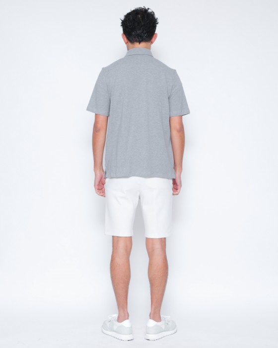 giannettoコットンジャージー カッタウェイ ポロ03l