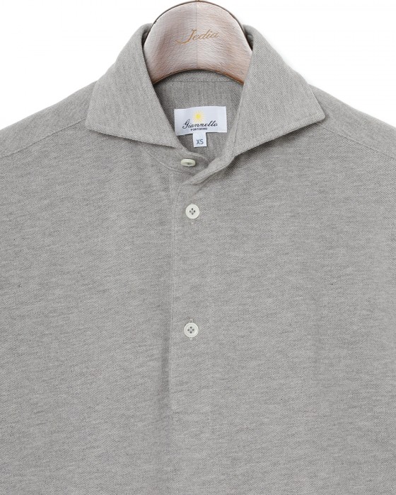 giannettoコットンジャージー カッタウェイ ポロ08l