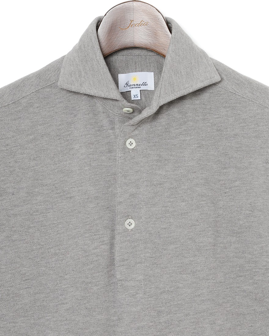 giannettoコットンジャージー カッタウェイ ポロ08l