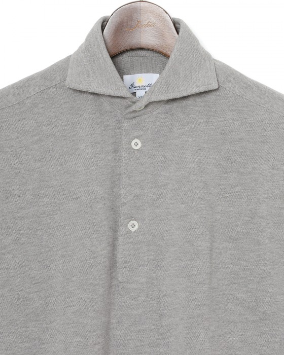 giannettoコットンジャージー カッタウェイ ポロ09l