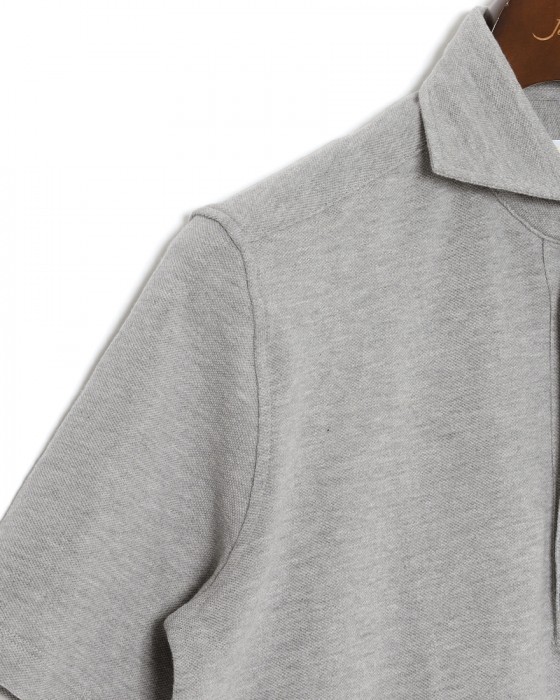 giannettoコットンジャージー カッタウェイ ポロ10l