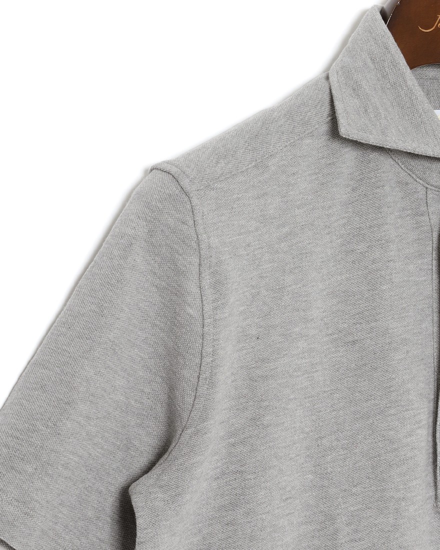 giannettoコットンジャージー カッタウェイ ポロ10l