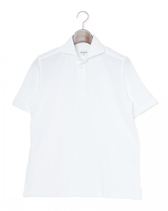 giannettoコットンジャージー カッタウェイ ポロc2