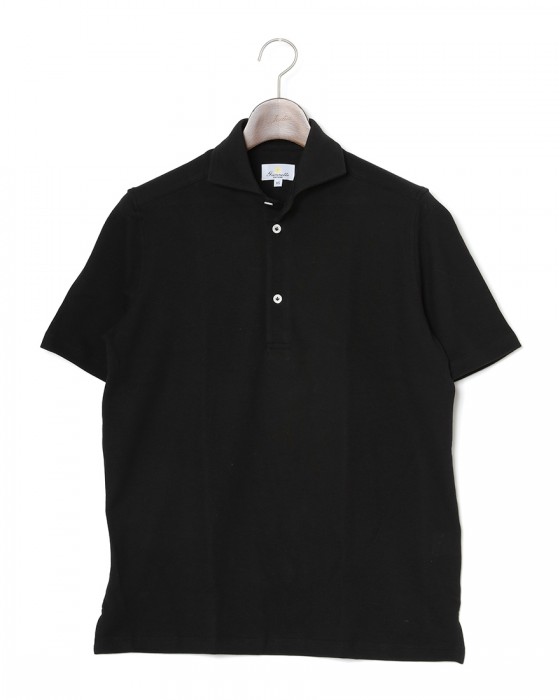 giannettoコットンジャージー カッタウェイ ポロc3