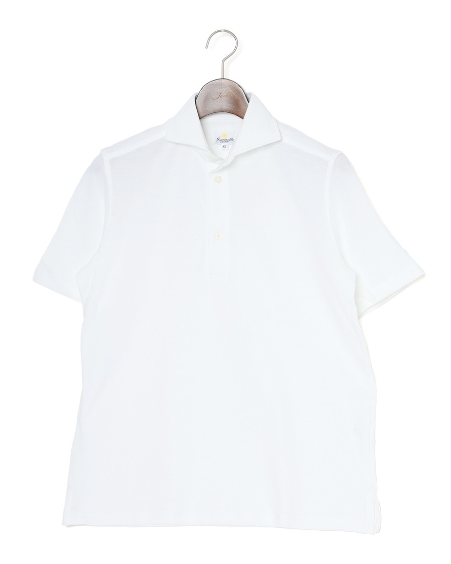 giannettoコットンジャージー カッタウェイ ポロc2