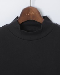 three dots裏起毛モックネックロングスリーブmb_01l