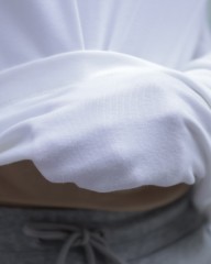 three dots裏起毛モックネックロングスリーブmb_17l