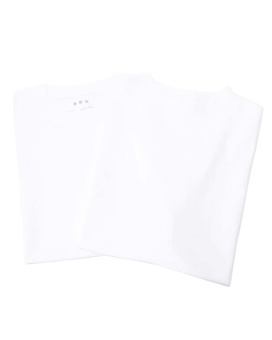 three dotsクルー＆モックネック 2パックTシャツ【2Pack Tee】20l