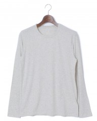 MAJESTIC FILATURES（マジェスティックフィラチュール）スタンダードウェイト ストレッチコットン クルーネックロングTeeシャツ