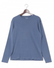 three dotsオーガニックコットン クルーネックロングTシャツmb_c4