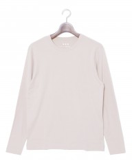 three dotsオーガニックコットン クルーネックロングTシャツmb_c7
