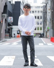 three dotsオーガニックコットン クルーネックロングTシャツmb_ma