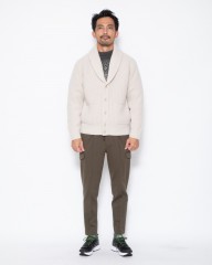 three dotsショールカラーカーディガンmb_16l