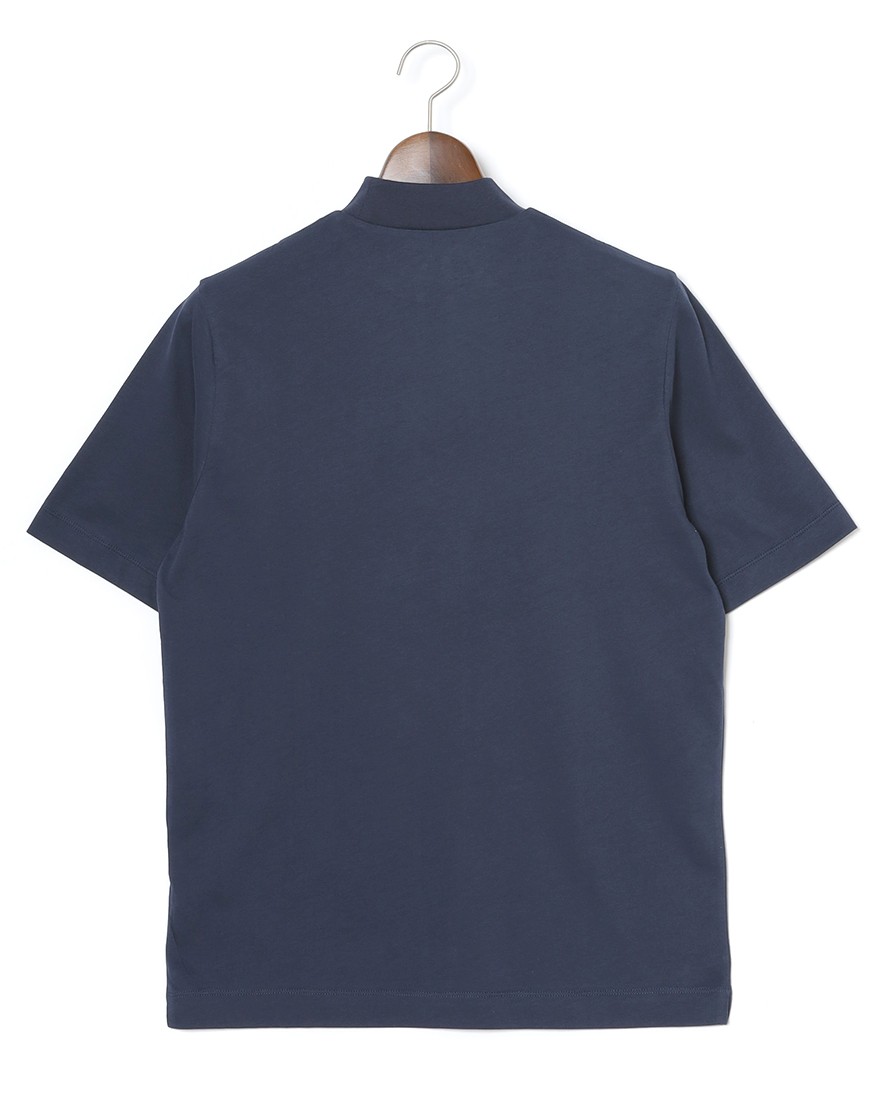 three dotsサンデッドジャージー モックネック Tシャツ【Steve/Sanded Jersey】15l