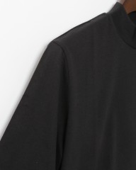 three dotsサンデッドジャージー モックネックTシャツmb_05l