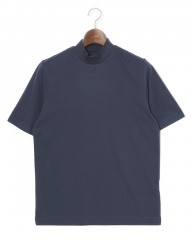 three dotsサンデッドジャージー モックネック Tシャツ【Steve/Sanded Jersey】mb_c3