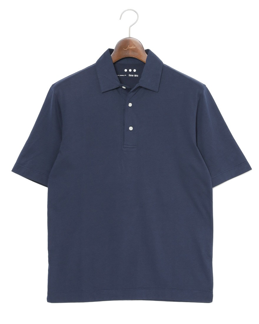 three dotsサンデッドジャージー ポロシャツ【George/Sanded Jersey】c4