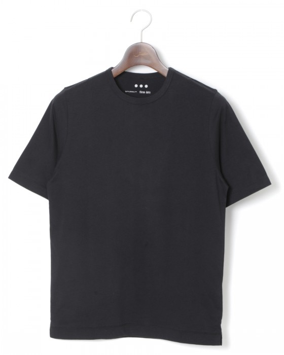 Rib jersey open crew neck tee｜スリードッツ オフィシャル