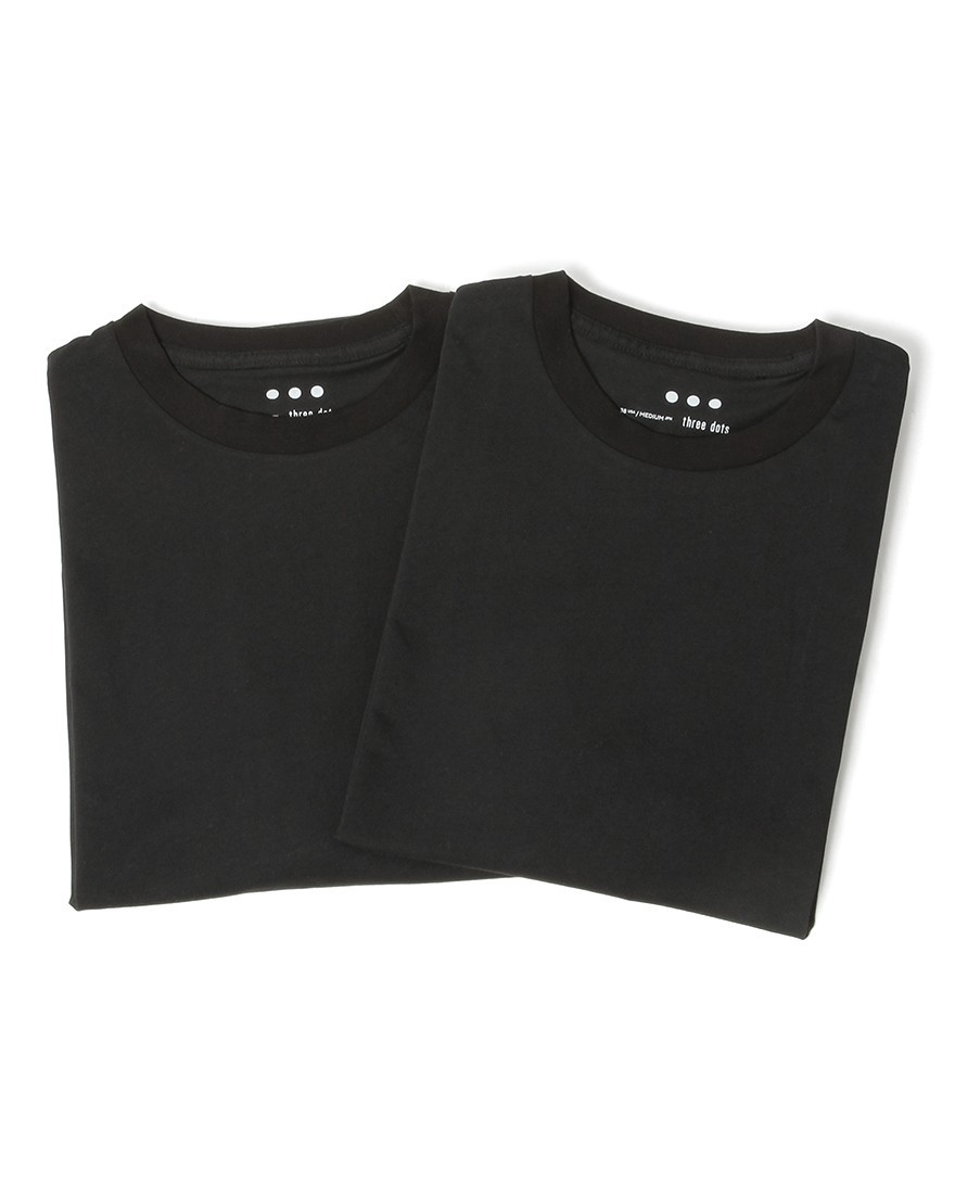 three dotsモダンフィット クルーネック 2パックTシャツ【2Pack Tee】12l
