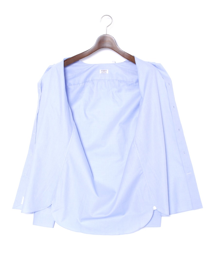 BORRIELLOセミワイドカラー コットンピンオックス シャツ【GAIOLA】07l