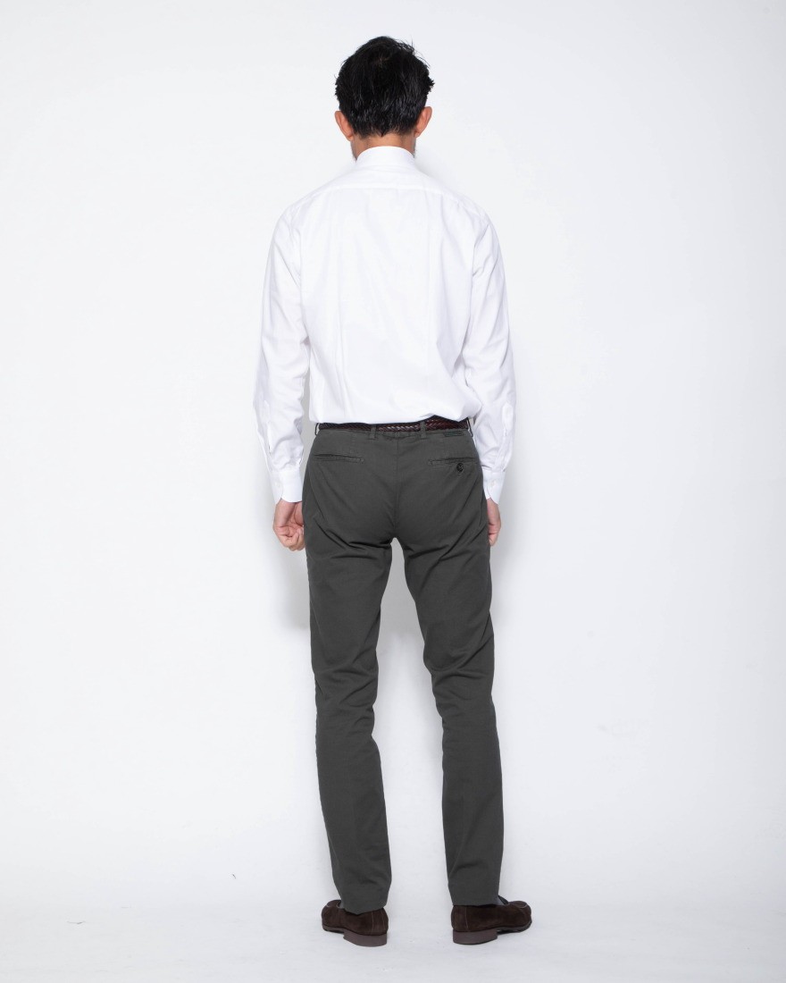 BORRIELLOセミワイドカラー コットンピンオックス シャツ【GAIOLA】18l